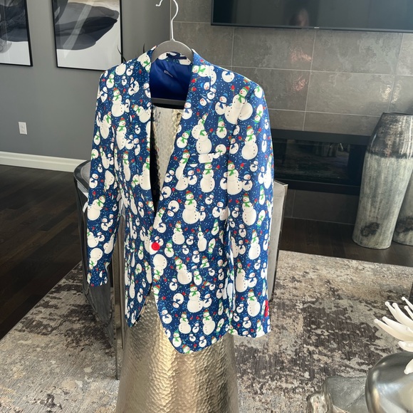 COPY - Mens ugly Christmas blazer holidays size small slim cut best fun festiv… - Picture 16 of 17